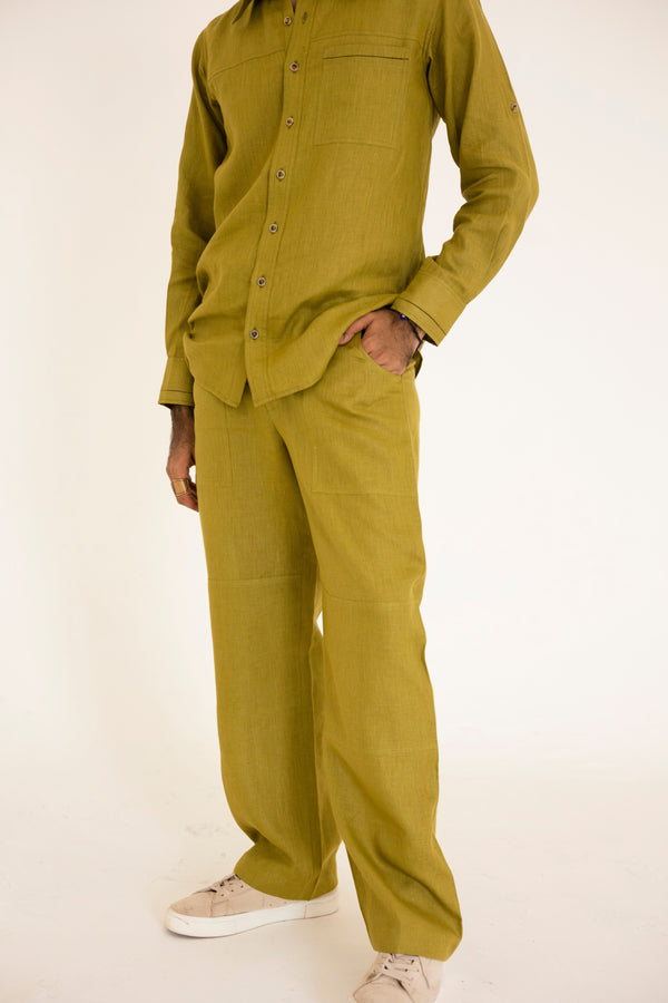Olive Patched Trousers