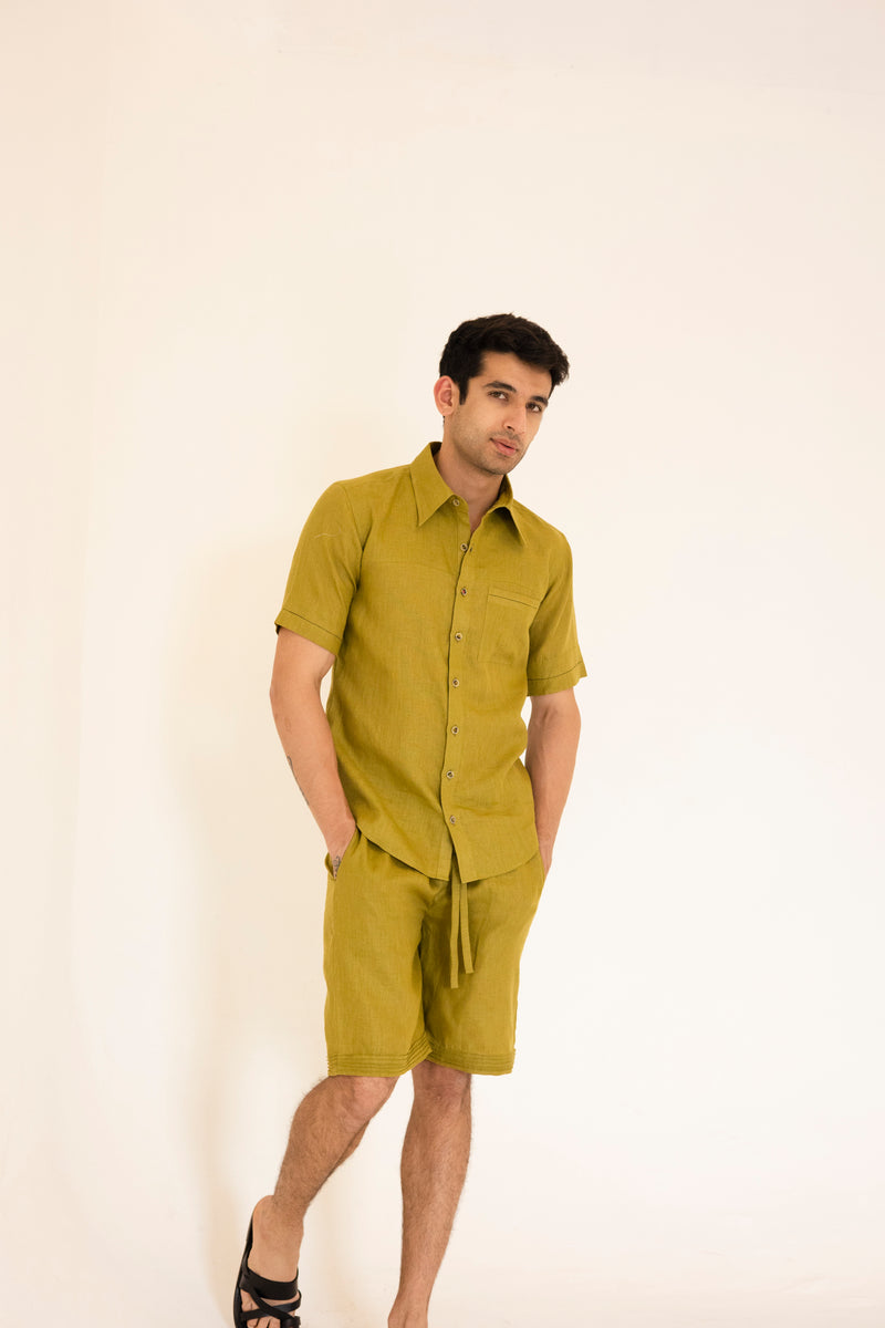 Olive Co-ord with Shorts