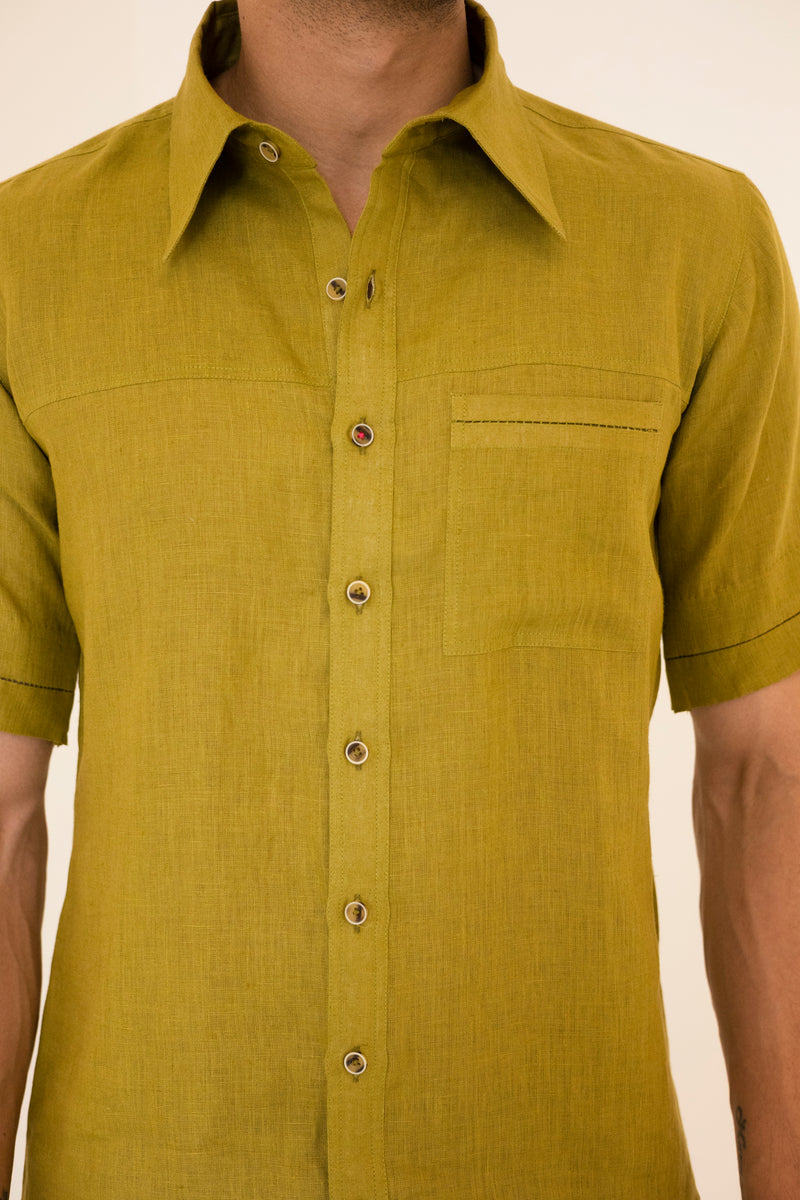 Olive Half Sleeve Shirt