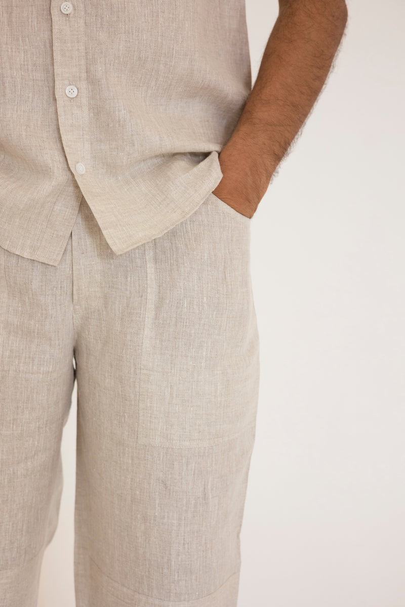 Ecru Patched Trousers