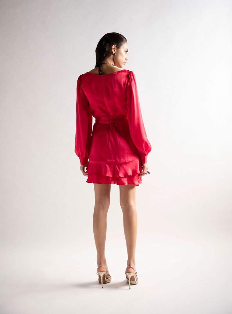Volant Rouge Dress